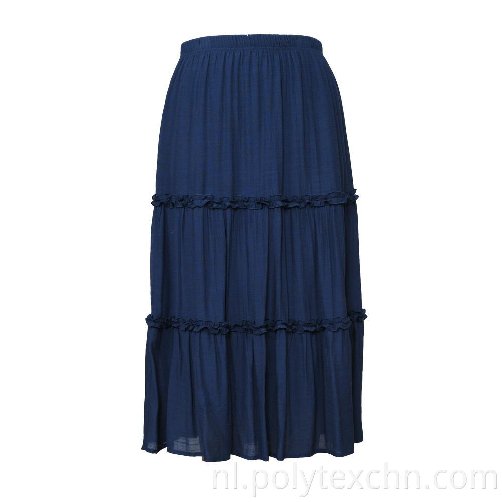 White Color Pleated Women Skirt